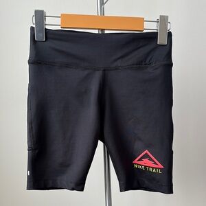 Nike Trail Black Bike Shorts with Logo